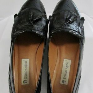 Etienne Aigner Vintage fringe leather loafer shoes